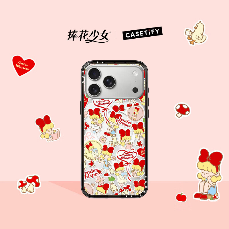 CASETIFY Bouquet Girl Cooperation Series Girl's Worry Stickers Suitable for Apple Phone Case Slim Phone Case iPhone 17 Pro Max