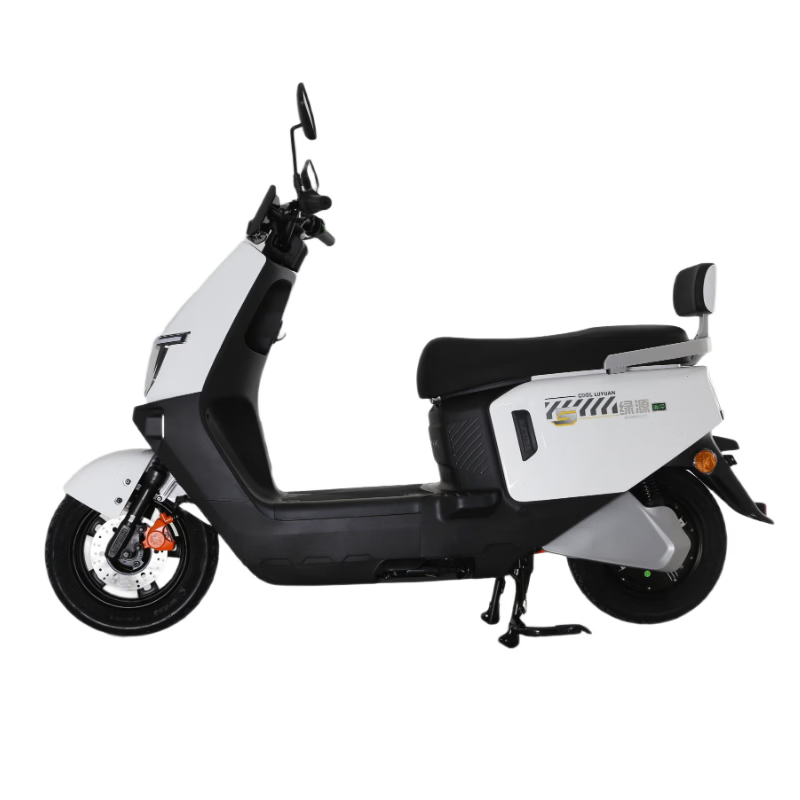 Luyuan electric motorcycle Recommended for the life you long for Tornado battery life 73km - 6 lead-acid batteries - 1200W motor hydraulic shock absorption 29L large capacity seat bucket white