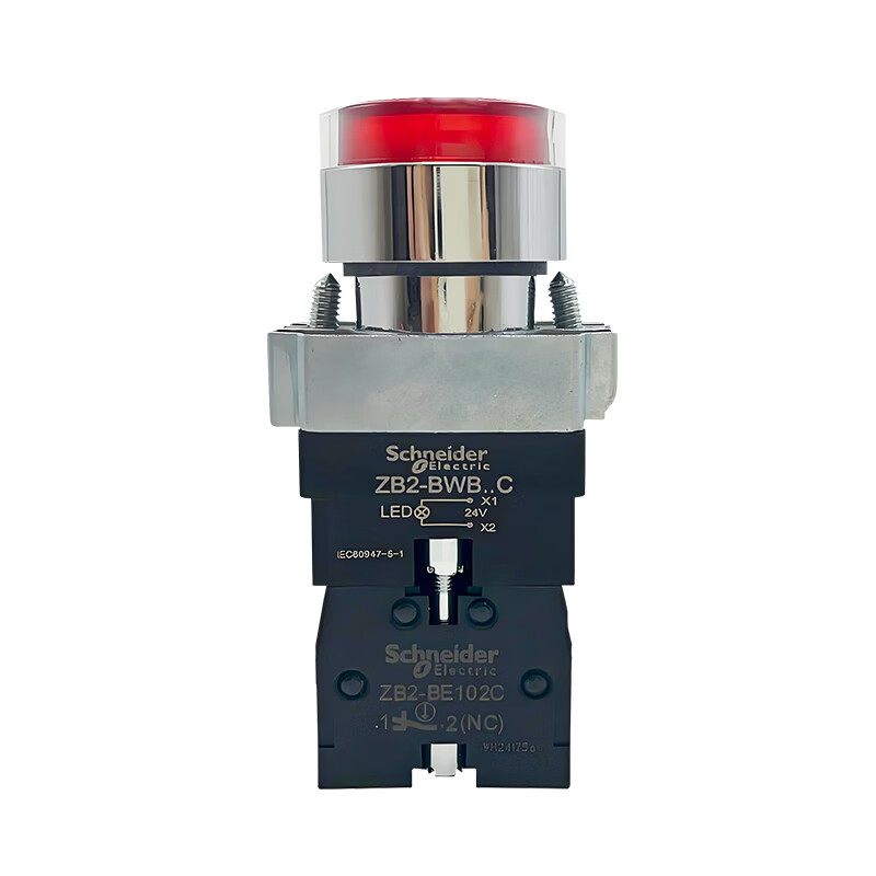 Schneider illuminated button switch self-reset XB2BW34B1C XB2BW35B1CXB2BW36B1 spot green 1NO one normally open AC/DC24V