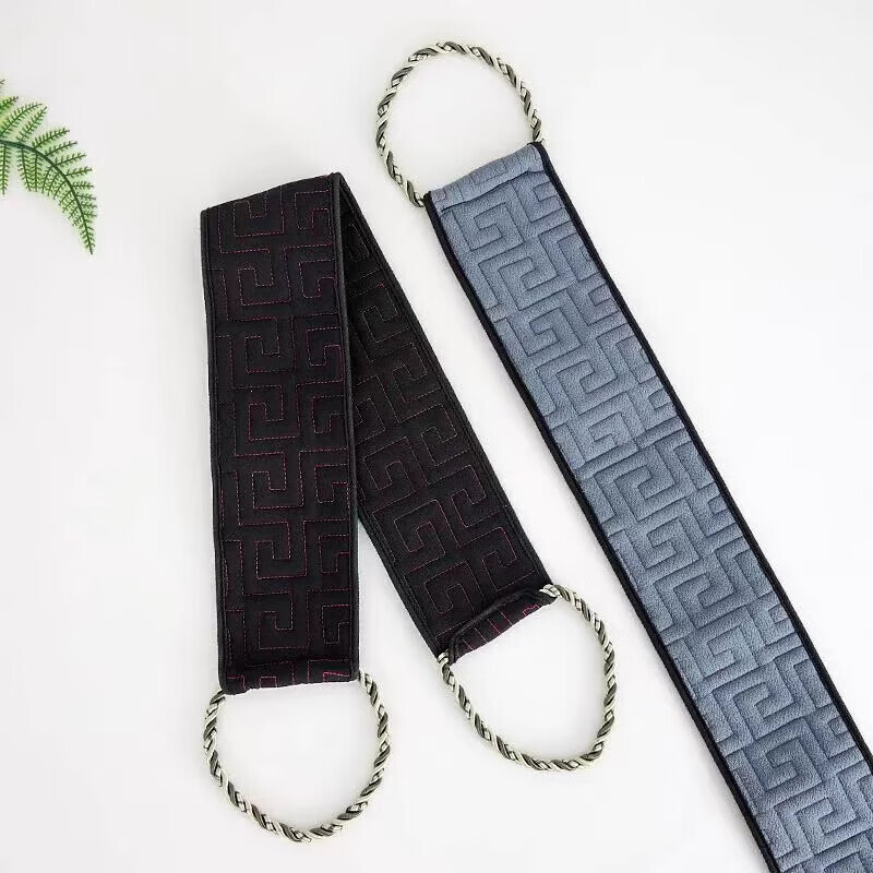 Xincong Men's Special Bath Towel Strong Mud Rubbing Artifact Household Coarse Sand Long Strip Wipe Back Bath Gloves Women Black 1 Pack Widened and Thickened Thick and Fine Double Sand