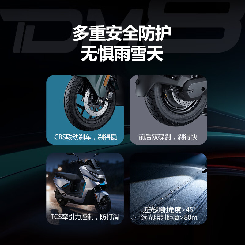 Xindazhou Honda DM8 Electric Long Range Smart Electric Moped for Commuting Store Pickup Silk White-PRO Version