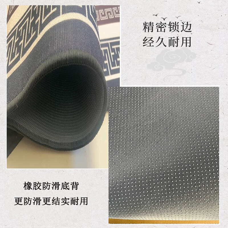 Fantasy New Chinese Style Carpet Living Room Chinese Style Sofa Coffee Table Bedroom Bedside Rug Study Room Tea Room Large Area Customized Floor Mat Spring Warm Flowers Blooming 120x180 cm Upgraded Thickened 9MM Cotton Silicone Non-Slip Bottom