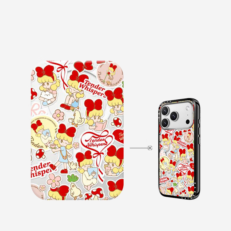 CASETIFY Bouquet Girl Cooperation Series Girl's Worry Stickers Suitable for Apple Phone Case Slim Phone Case iPhone 17 Pro Max