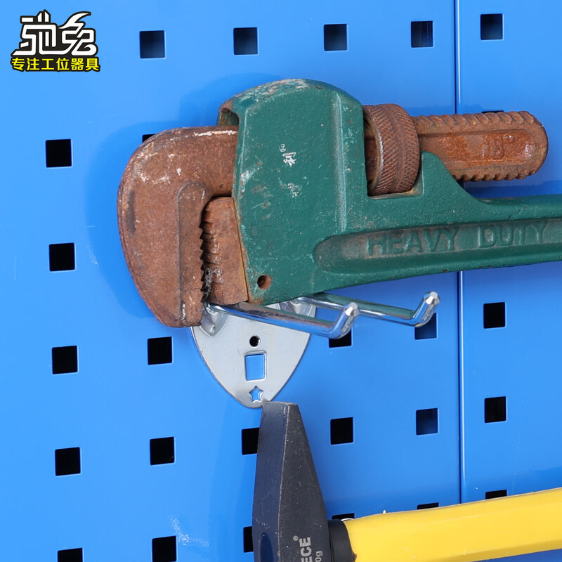 Chitu Hardware Tools Wall Hanger Square Hole Hole Board Accessories Hook Single Straight Double Straight Single Oblique Double Oblique U-shaped Wire Round Sleeve Iron Hook Single Oblique 75mm