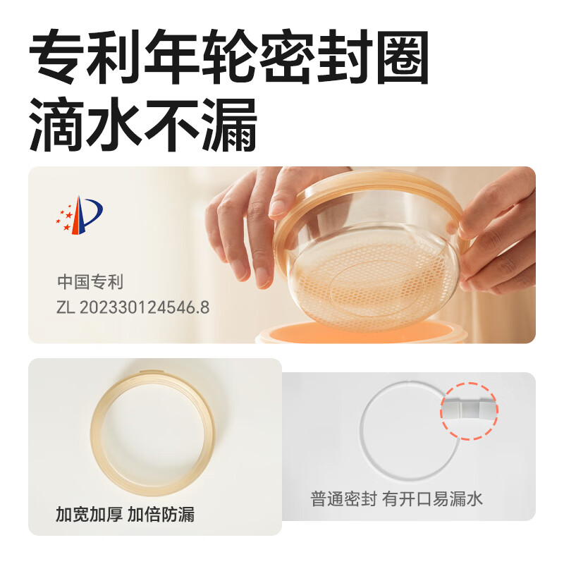 Royal Pet Baby Water Insulated PPSU Non-staple Food Bowl for Rice Noodles Special Constant Temperature Bowl Stainless Steel Tableware Set Clo Yellow PPSU Liner + PPSU Non-staple Food Box