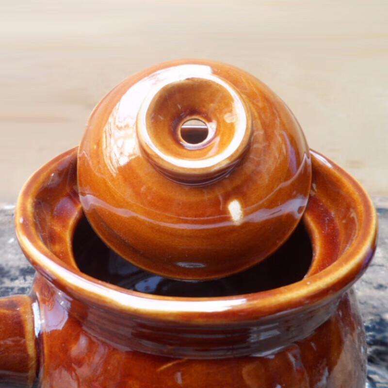 Tuojin clay pottery lithium standing soup pot and stew pot, single handle earthenware pot soup pot, casserole pot, stew pot, soup pot, medium and small size about 1100ml