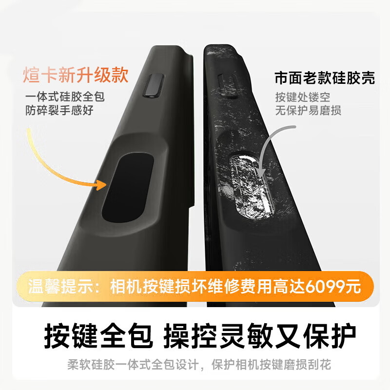 Xuanka comes with lens film, suitable for Apple 17 mobile phone case, magnetic charging, iPhone 17 protective cover, AI camera button, all-inclusive anti-fall liquid feel, anti-yellowing silicone