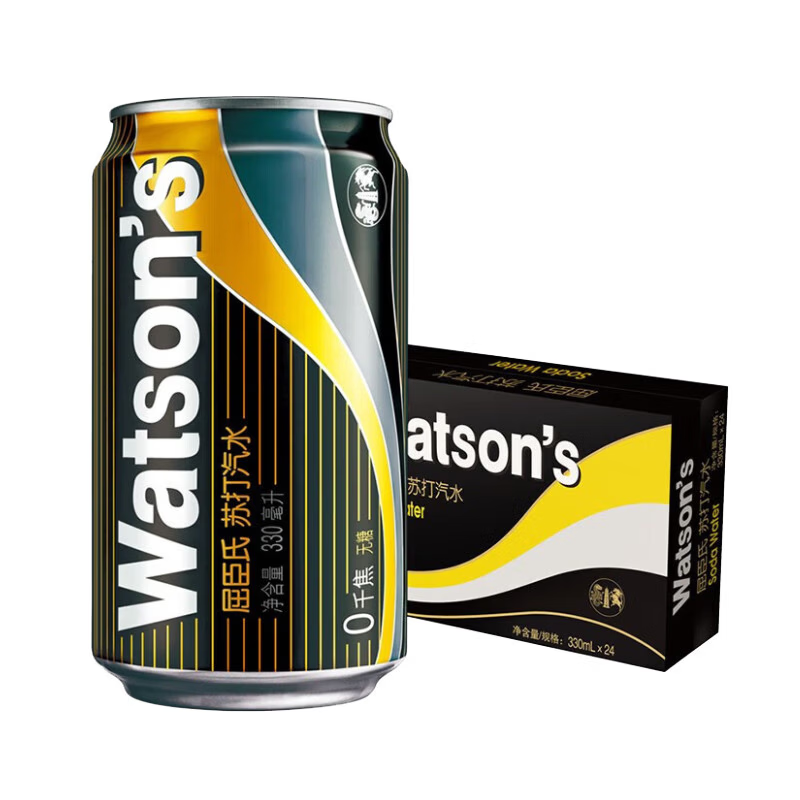 Watsons original sugar-free soda 0 sugar 0 calorie beverage special blend 330mL*24 cans full box New Year gift healthy drink