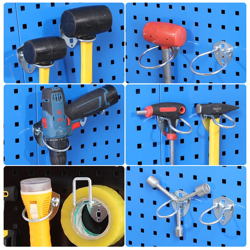 Square hole hole board hardware tool hanging plate rack tool rack material organizing rack accessories round hook diameter 40/60/80mm round hook 60mm