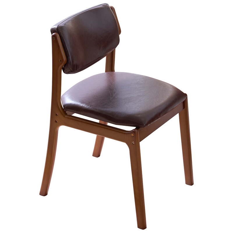 Huazhou solid wood dining chair, desk chair, office chair, home comfortable back chair, study room, antique style simple study chair, antique color