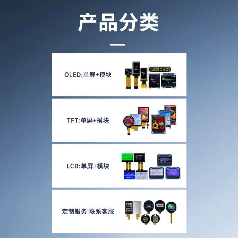 Renrun OLED monochrome LCD development board small screen 64x128 display module SSD1315 0.96-inch narrow edge 4-pin solder pin module white light 2 pack RR-0961Z1