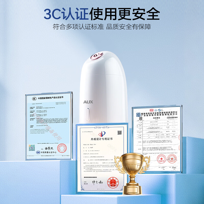 AUX Facial Steamer Beauty Instrument Hot Jet Facial Steamer Oxygen Injector Facial Spray Hydrating Open Pores Home Facial Mask Partner Birthday New Year Gift for Girl