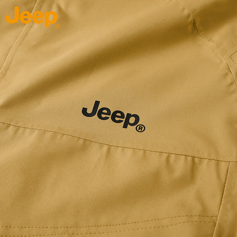JEEP Jeep Jacket Men's Autumn and Winter Three-in-One Charge Top Workwear Polar Fleece Warm Men's Amber Gold 2XL