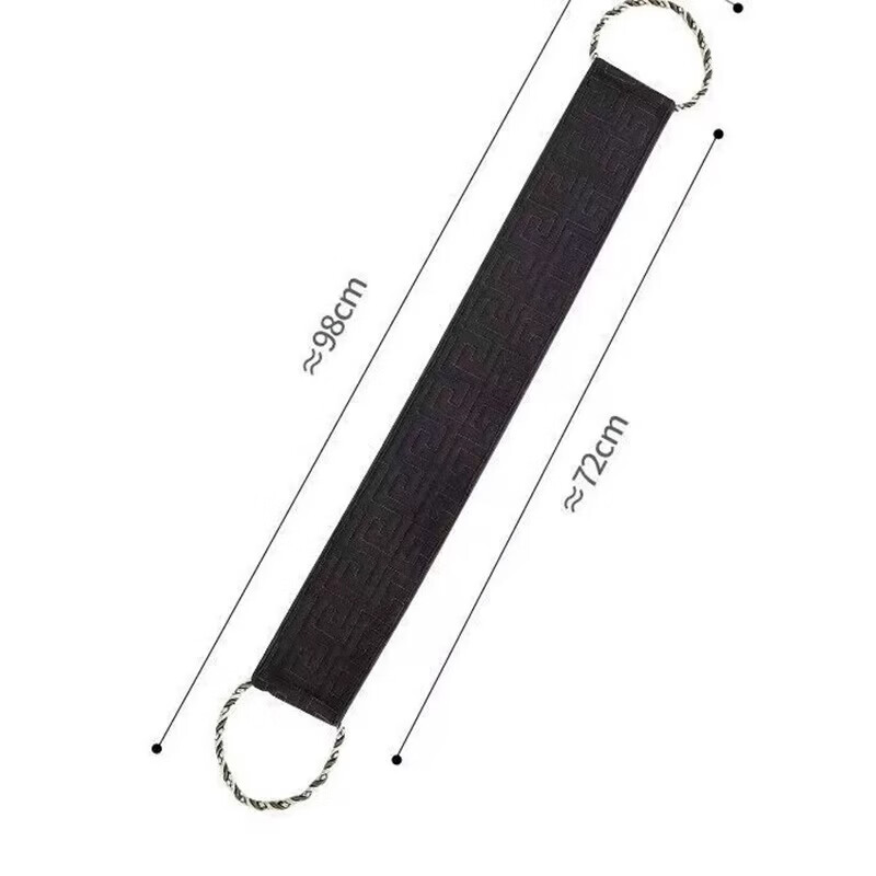 Xincong Men's Special Bath Towel Strong Mud Rubbing Artifact Household Coarse Sand Long Strip Wipe Back Bath Gloves Women Black 1 Pack Widened and Thickened Thick and Fine Double Sand