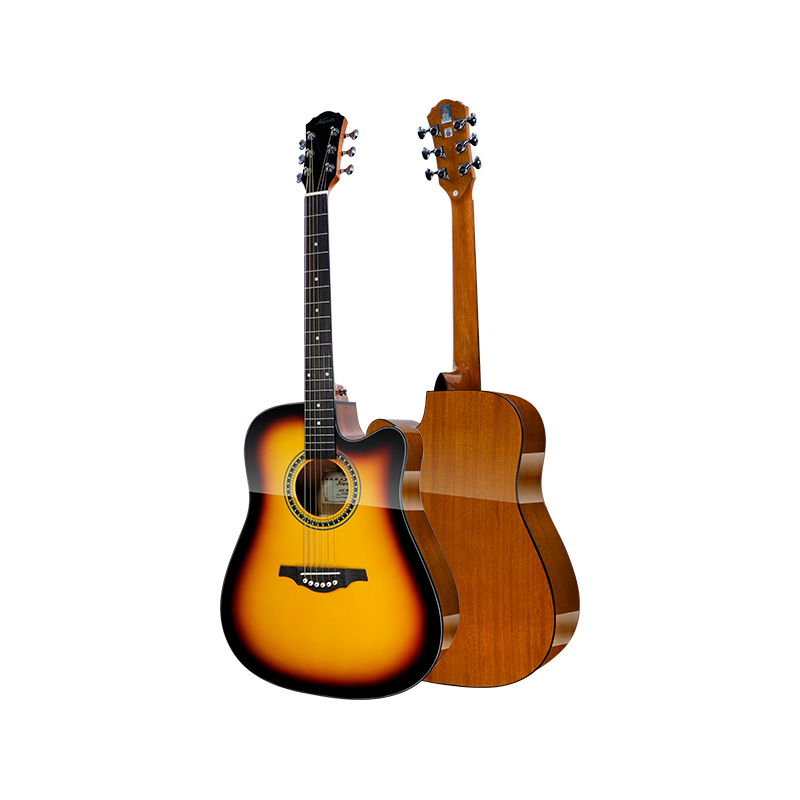 Kapok folk guitar 41-inch novice acoustic guitar for men and women entry-level beginners advanced LG-68C-BR sunset color recommended