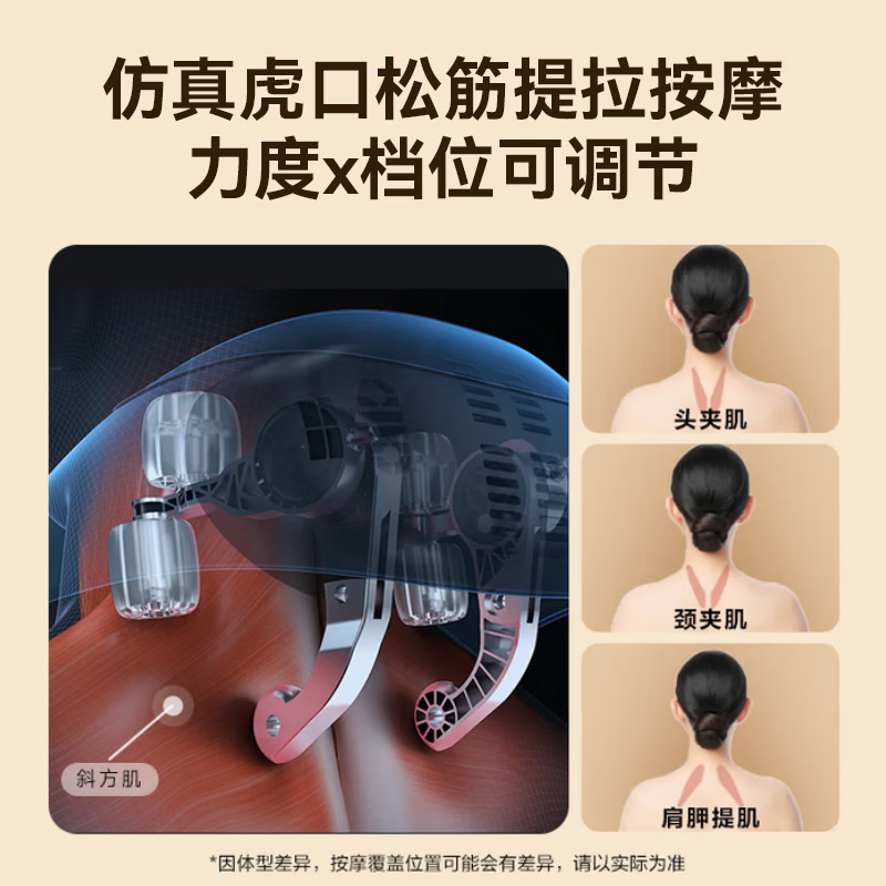AUX cervical spine massager, massage shawl, shoulder and neck massager for trapezius muscle, leg, waist and neck massager for cervical spine, massage pillow for elders, parents, birthdays, practical, high-end, top-end model, S+V technique + 10D grasping + large area hot compress, Valentine's Day gift for boyfriend, girlfriend, husband, wife, elders, parents.