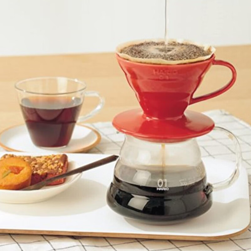 HARIOV60 Filter Bowl 01 Ceramic Red VDCR-01-R