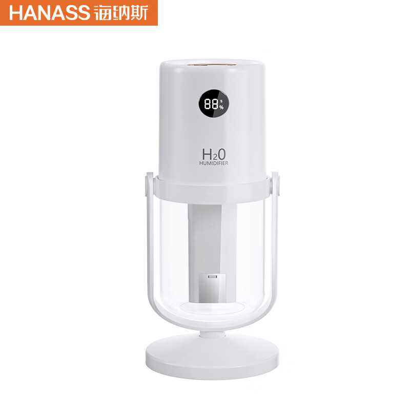 HANASS Desktop Humidifier Small Light Sound Humidification Add Water USB Charging Portable Car Humidification WT35