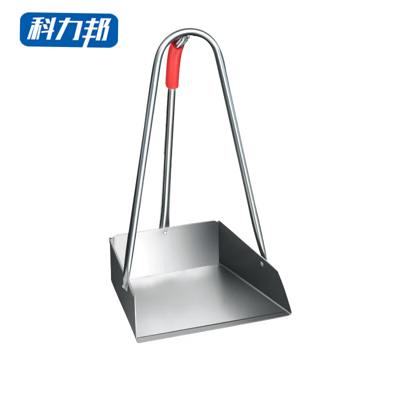 Kelibang iron dustpan, dust bucket, iron stamp, thickened garbage shovel, high-handle property dustpan, sanitation iron stamp, outdoor shovel, round tube, 1 pack KB3258