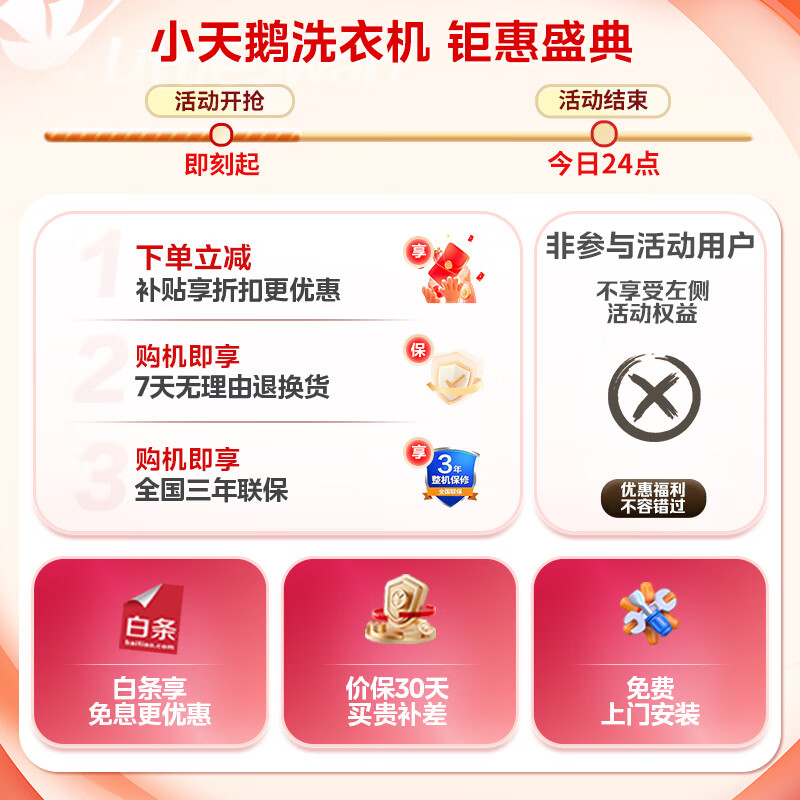 LittleSwan 10kg frequency conversion drum washing machine flat-screen free-standing water-embedded Rubik's Cube removes mites, sterilization, lint and hair removal 1.28 wash ratio first-class energy efficiency TG10V628T single wash