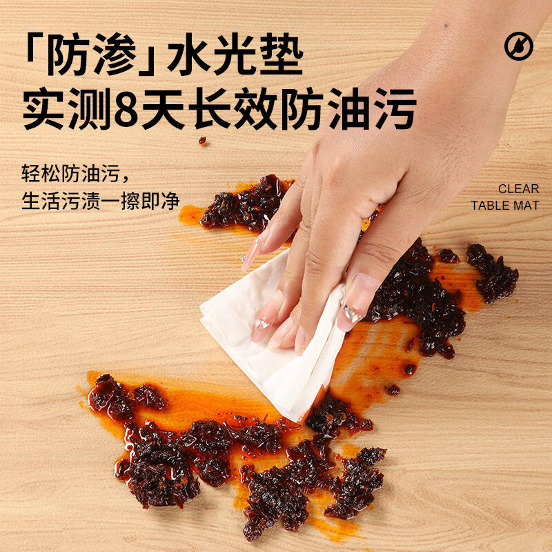 Wing Fantasy transparent dining table mat, tablecloth, no-wash coffee table mat, maternal and infant antibacterial, odorless and anti-leakage type, transparent 5.0 customization | contact customer service | version 3.0 and above, contact customer service for free resize