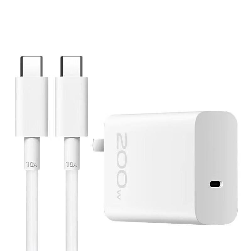 Jingdong Express is suitable for IQOO200W charger GaN IQ00 full series super flash charging VIVOX90/Pro data cable 10A dual typC port 120W fast charging a special package 1 meter dual c super flash charging cable (gold standard)