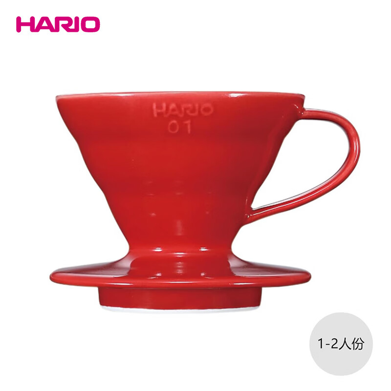 HARIOV60 Filter Bowl 01 Ceramic Red VDCR-01-R