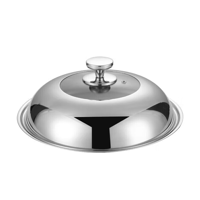 Sungsa Japanese high-arch pot lid 32 large 34-inch visible tempered glass household stand-up stainless steel cooking with high temperature resistance pure steel handle 30cm