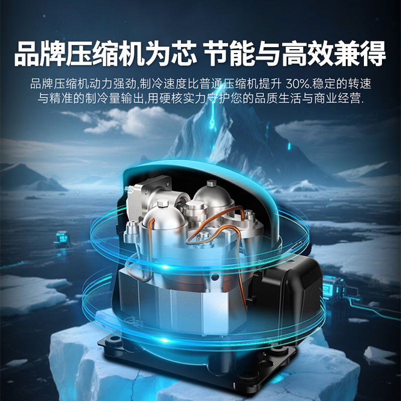 Chigo display cabinet glass door vertical refrigerator commercial supermarket beverage cabinet refrigeration and preservation beer cabinet wine cabinet freezer large capacity double door double door upper machine 800L丨direct cooling black red丨energy saving