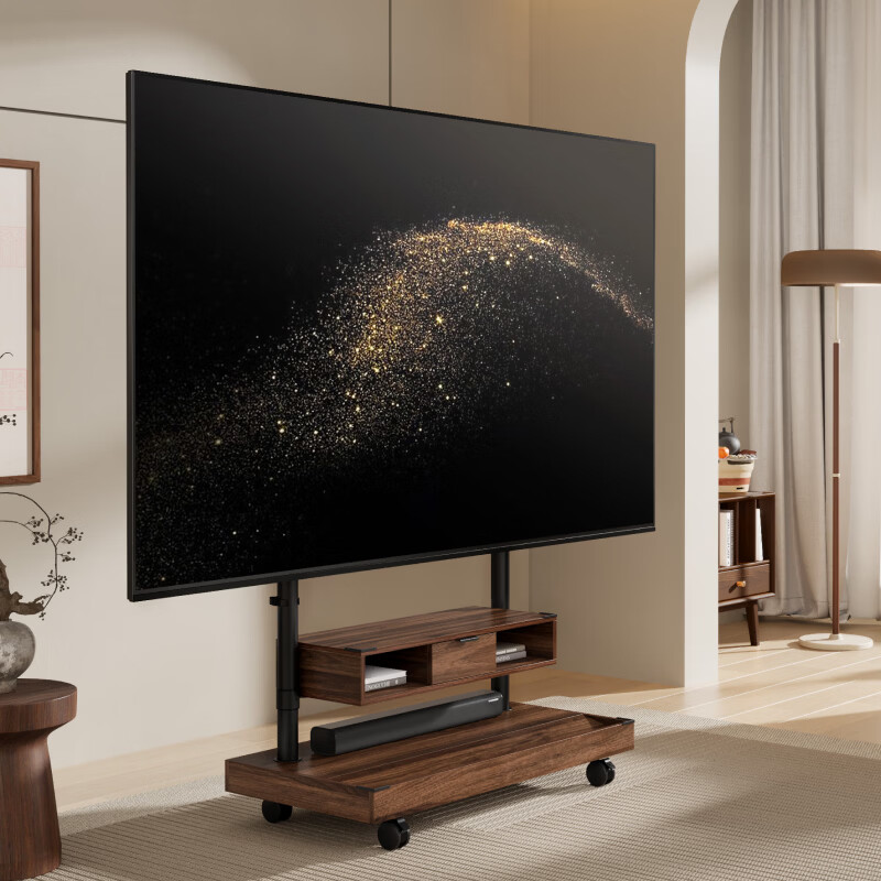 Brateck Northern Arc (55-100 inches) TV mobile bracket movable TV stand floor-standing TV art stand TV stand solid wood wind wall mount cart FS500MAX