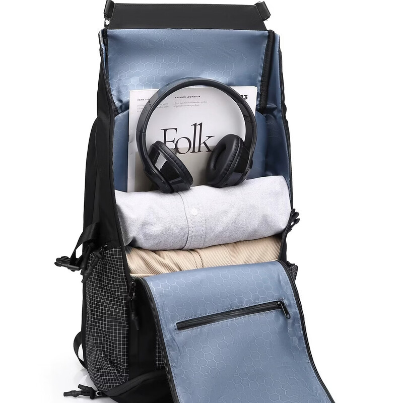 CinzKrtm Multifunctional Travel Bag Water-Repellent Oxford Cloth Backpack Student School Bag Male and Female Couple Same Style College Student Backpack Gray