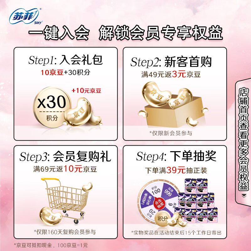 Sophie Little Wings unscented cotton soft wing pads 175mm 18 pieces mini small quantity daily use Jingdong self-operated official flagship