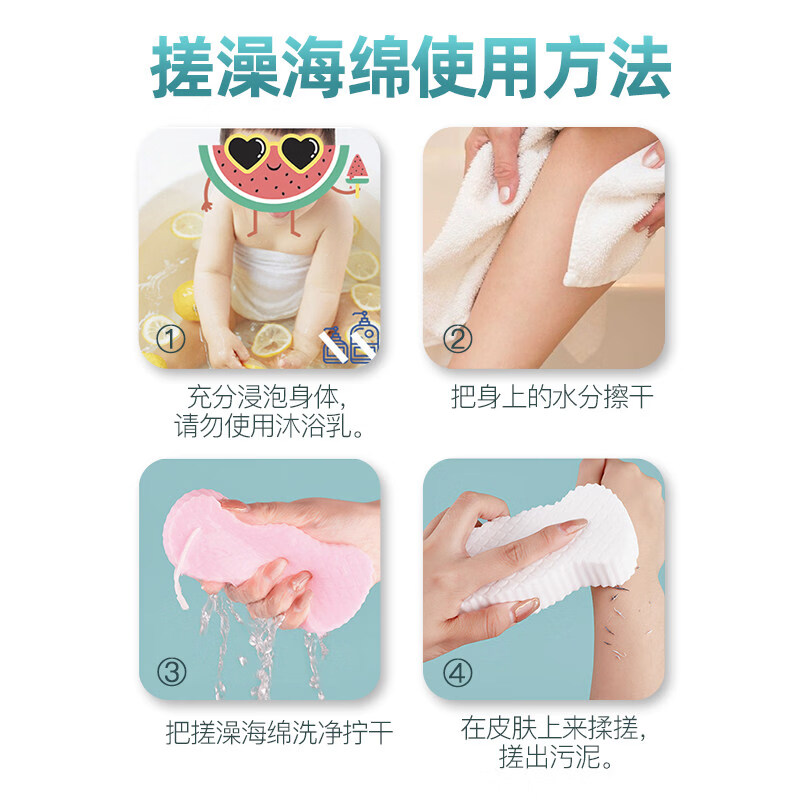 Mu Yunyao German powerful bath towel sponge mud rub magic tool for adults, children and babies, painless bath sponge, blue 3D three-dimensional bath sponge, thickened and upgraded, absorbs water faster