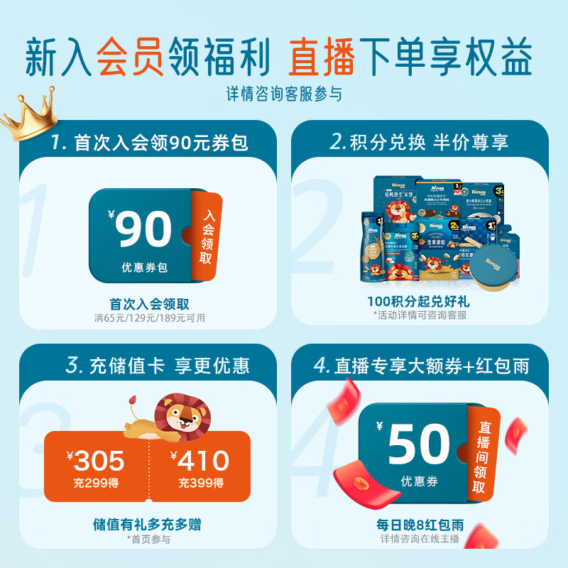 Heyangyang Infant Mini Finger Cookies Milk Flavor 80g Baby Snacks Teething Biscuits Fortified with Calcium, Iron and Zinc 6 Months+