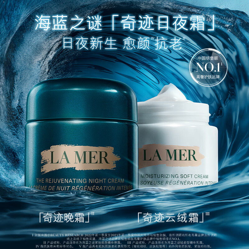 LA MER Miracle Day and Night Cream (Night Cream + Cloud Cream) Skin Care Set Cosmetic Gift Box Birthday New Year Gift for Women
