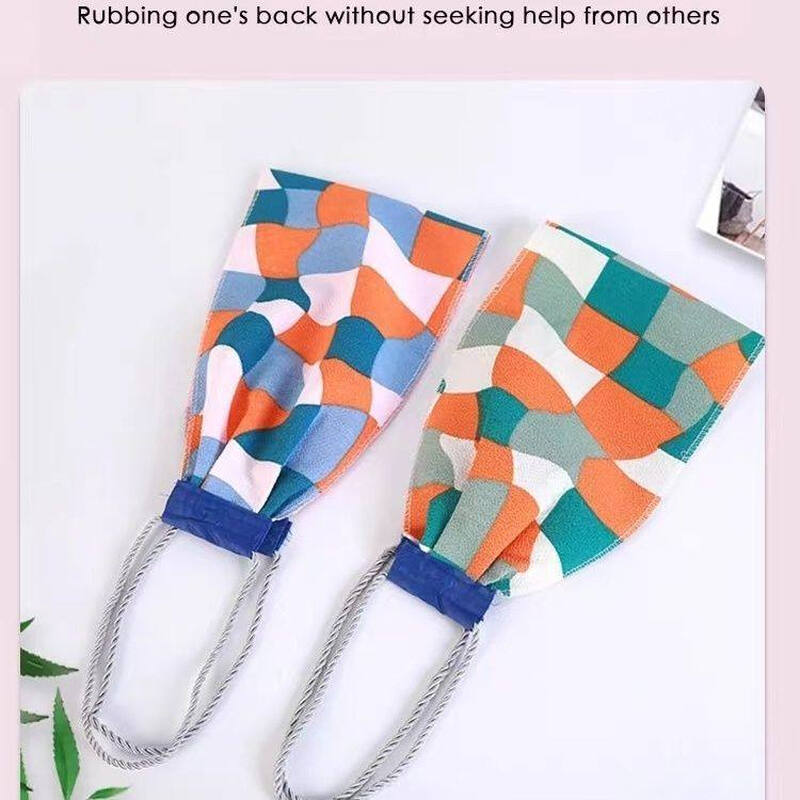 Shantou Lincun super cool extra coarse sand scrub strong decontamination men and women new double-sided bathing artifact extended extra coarse sand 06 cm - piece cyan + navy blue thickened