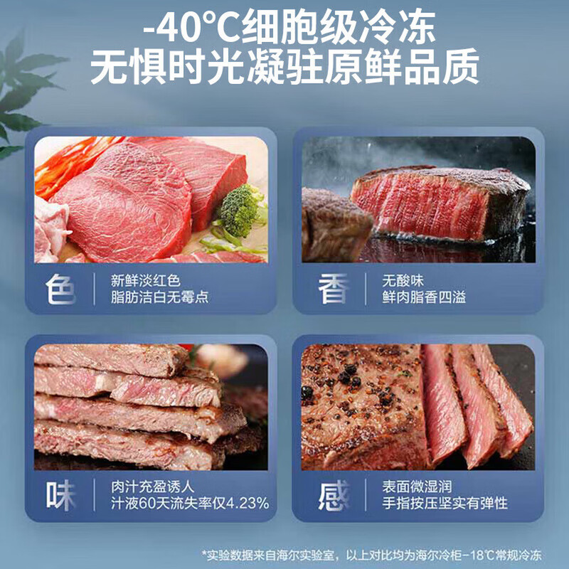 Haier refrigerator household small 100 liters 142 liters 200 liters without frequent defrosting - minus 40 degrees ultra-low temperature fully frozen horizontal small freezer first-class energy-saving refrigerator 142 liters |-40 cell-level freezing + double antibacterial + electronic temperature control