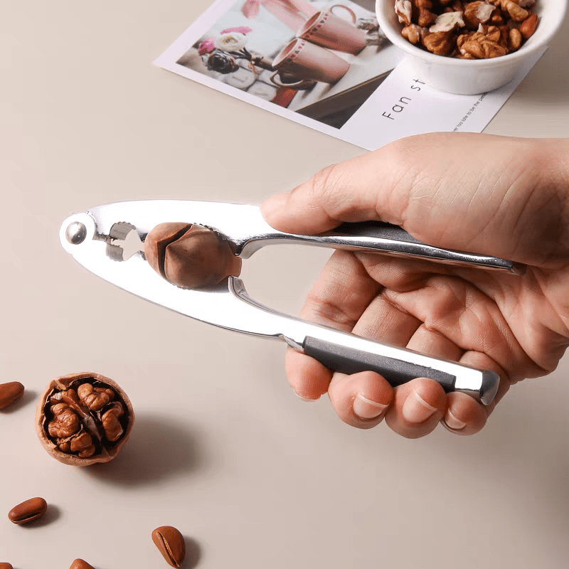 304 stainless steel thickened walnut machine whole hazelnut peeling pliers black peach clamp nut hazelnut dried fruit pliers sheller alloy basic model - plier type comes with walnut needle