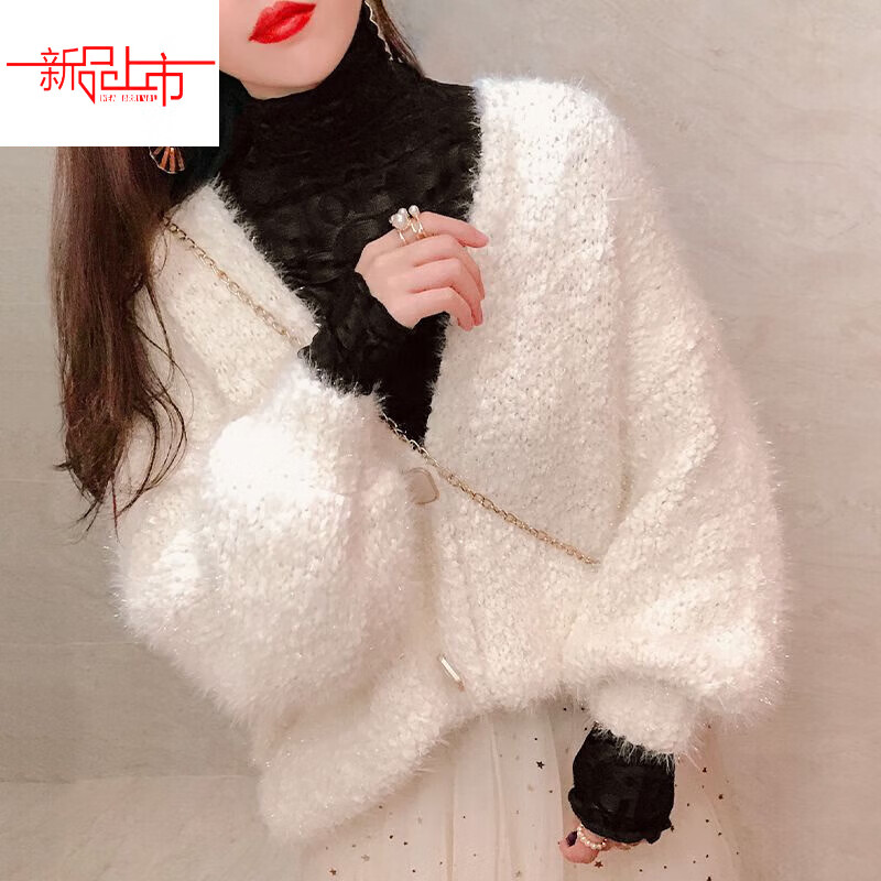 Xia Dian Suding Queen (SE.PSTP) high-neck mesh bottoming shirt for women, autumn and winter style long-sleeved sweater with velvet thickened lace warm fashionable top, white velvet S