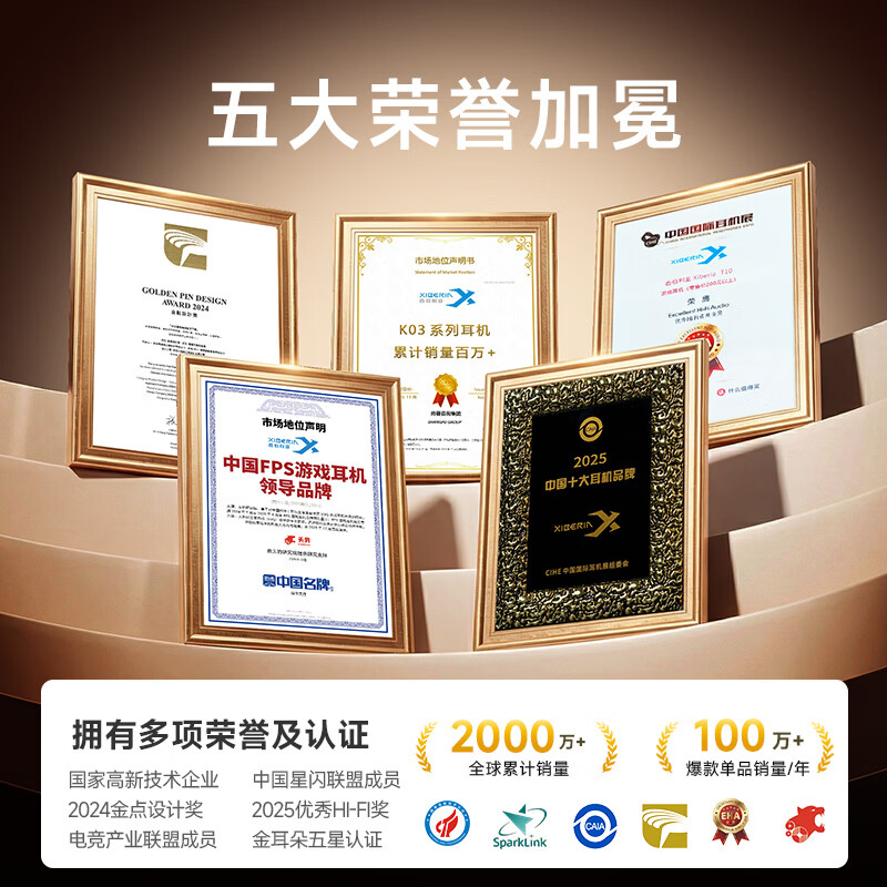 Siberia (XIBERIA) K03S 2.4G wireless gaming headset, Bluetooth wired four-mode computer e-sports mobile game headset, ultra-long battery life display, fps listening position, Panda White Advanced Edition | 2000mAh | Play while charging