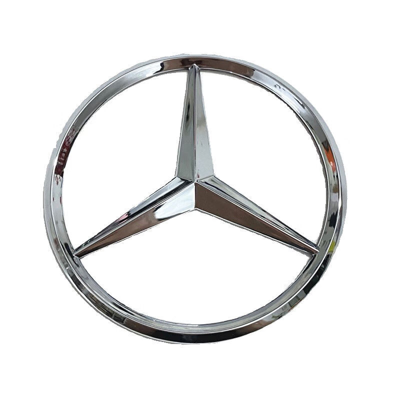 Litian is suitable for Mercedes-Benz three-point star logo A-class c-class e-class rear tail logo trunk car logo personalized modification logo decoration 9cm label Mercedes-Benz bright silver