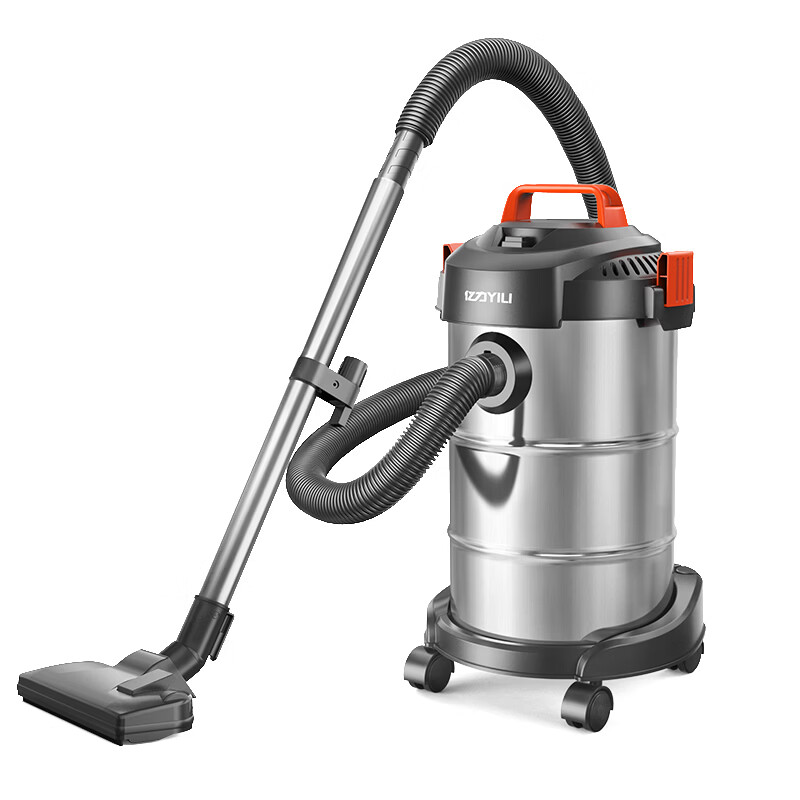 Yili Industrial Grade Vacuum Cleaner Commercial Home Decoration Seamless Dry and Wet Blowing Three-use Car Water Absorbent Dust Collector Large Suction Wired Handheld Bucket Vacuum Cleaner 6263-15L