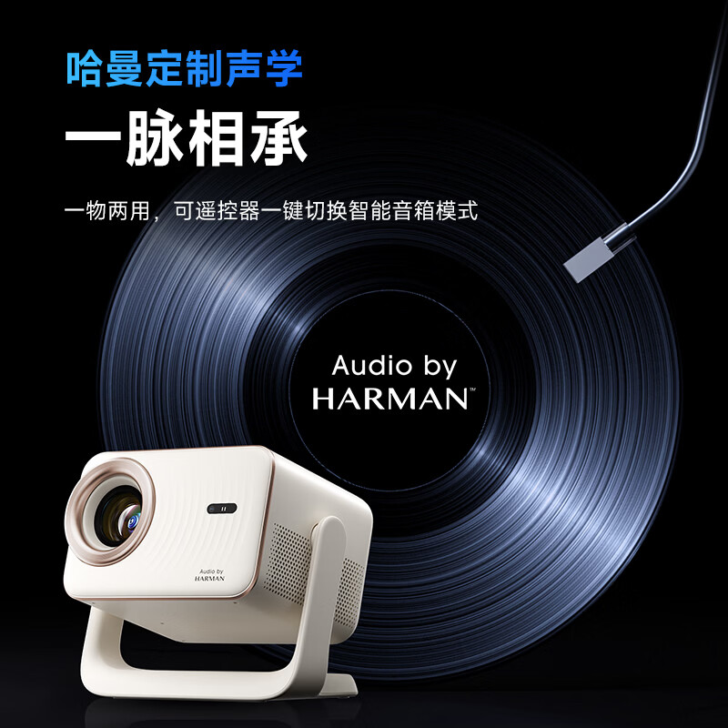 Haqu H3 Ultra Max Moonlight White 1100CVIA Projector Home True 1080P HD Smart Home Bedroom Theater Projector