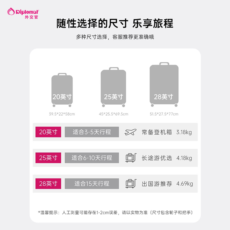 Diplomat diplomat suitcase large capacity suitcase female password box TC-928 Yuanqi Orange 28 inches