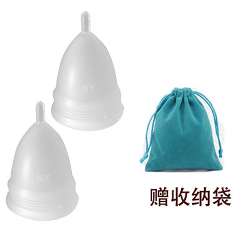 1 DOBNA ultra-small xs menstrual aunt cup for girls with built-in tampons for swimming and leak-proof liters, two extra-small sizes + 1 storage bag