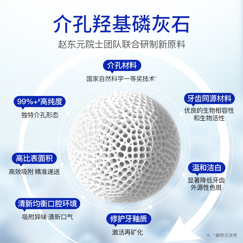 Junxiaobai Hydroxyapatite Toothpaste Enzyme Whitening Teeth Remove Yellowing Remove Smoke Stains Fluoride Solid Teeth Whitening Toothpaste 100g*2