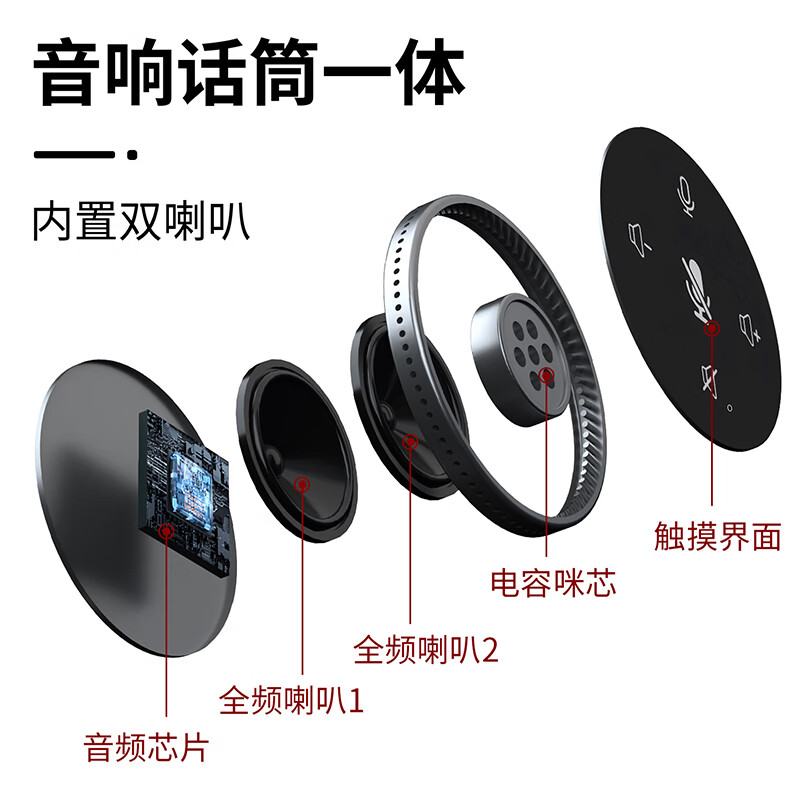 DepushengUSB microphone speaker all-in-one computer online class recording microphone video conferencing game e-sports teaching desktop omnidirectional radio notebook condenser microphone 3-meter radio Q5