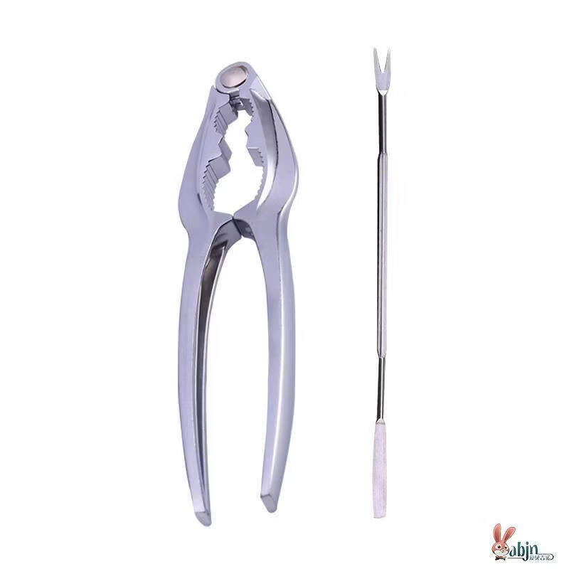 304 stainless steel thickened walnut machine whole hazelnut peeling pliers black peach clamp nut hazelnut dried fruit pliers sheller alloy basic model - plier type comes with walnut needle