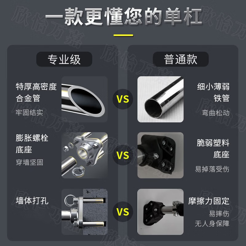 Xinyi Wanjia customized horizontal bar pull-up device indoor household wall door punched horizontal bar indoor fitness ring swing 70-80cm customized horizontal bar (including accessories)