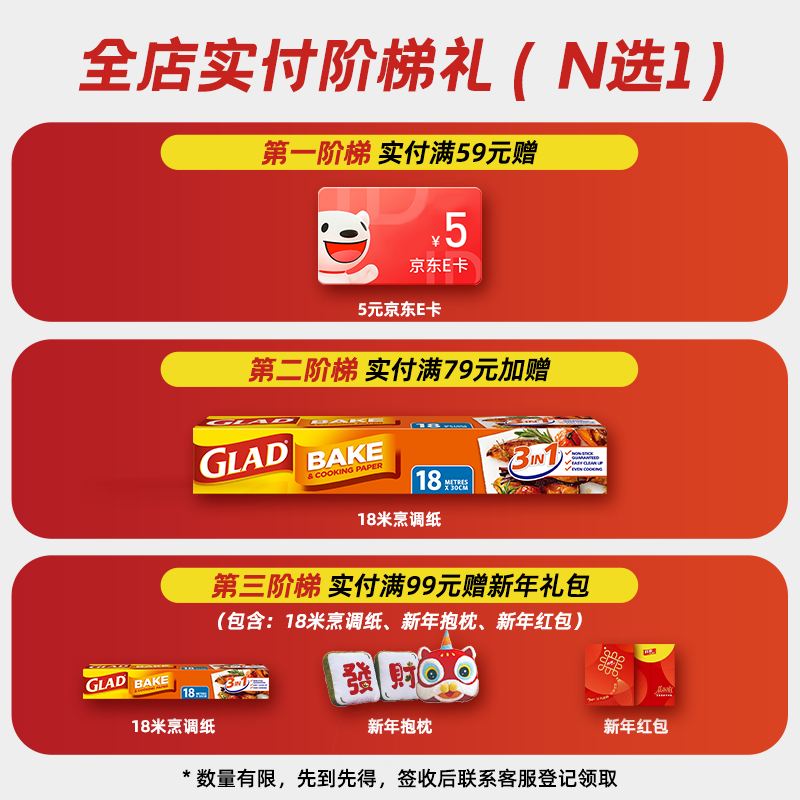 Canon (Glad) Food Grade Plastic Wrap 80 Meters Sliding Knife Type Household Plastic Wrap Cover 25cm Wide Can Be Commercially Used EW80M